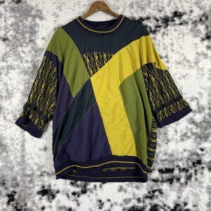 Vintage Saxony Sweater‎ Mens Size Large Colorblock/Knit 90s Coogi Look Pullover